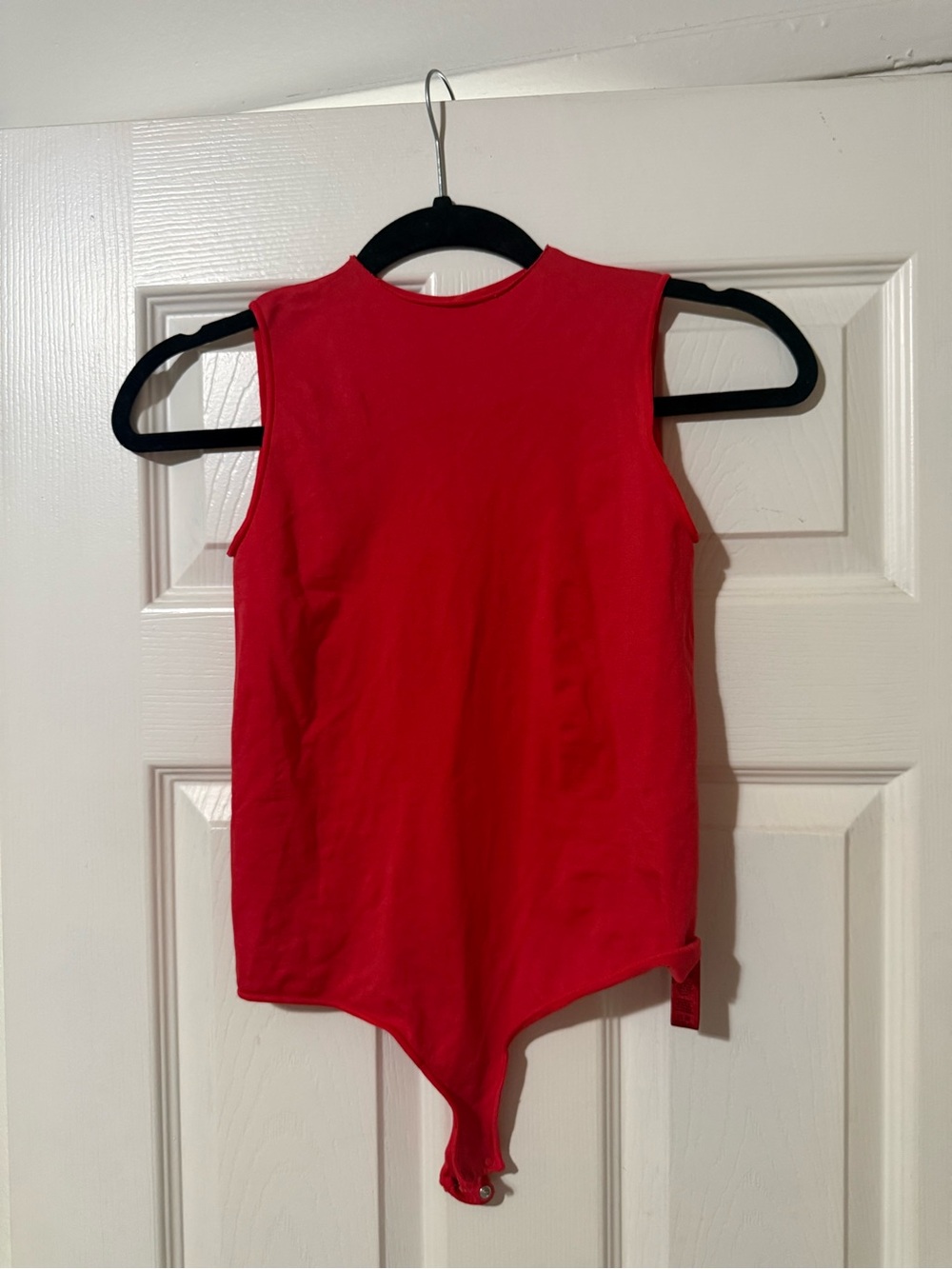 SKIMS Red Sleeveless High-Neck Bodysuit